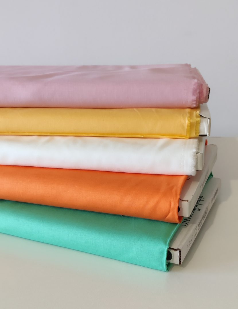 Associer les couleurs de tissus : réussir ses combinaisons à tous les coups ! Tissus Michael MIller fabrics pour kit patchwork debutant 6 semaines pour apprendre le patchwork